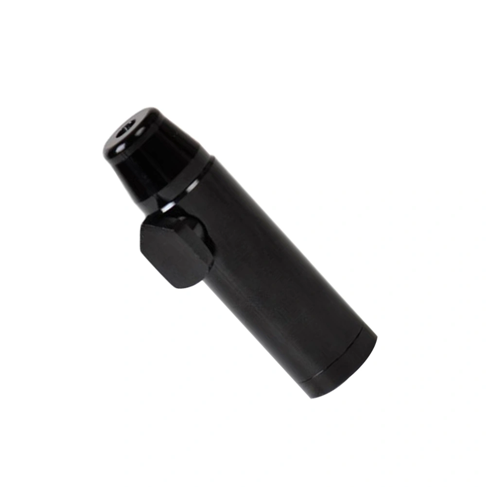 Aluminium Alloy Snuff Dispenser Portable Metal Bullet Nasal Sniffer (Black)