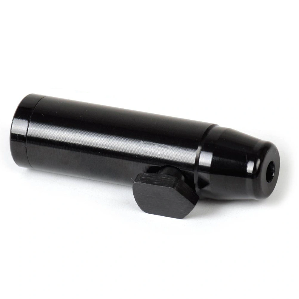 Aluminium Alloy Snuff Dispenser Portable Metal Bullet Nasal Sniffer (Black)