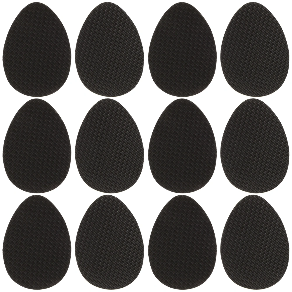 6 Pairs of Self-Adhesive High Heel Sole Protectors Rubber Anti Shoe Pads Stickers Non Shoe Grips for Men and Women  Matte Surface (Black)