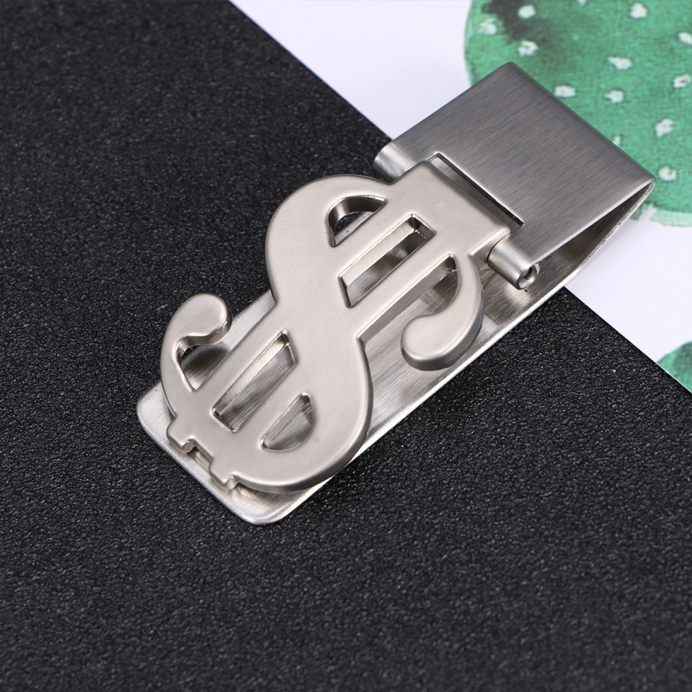 1pcs Metal Dollar Sign Shape Banknote Clips Mini Stainless Steel Money Wallet Clips Money Folder Credit Holder