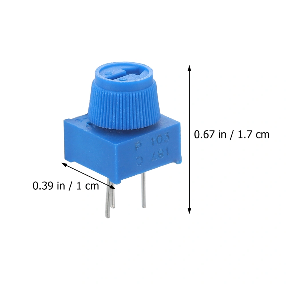 10 Pcs Trimpot Potentiometer Resistor with Knob Breadboard Trim Potentiometer