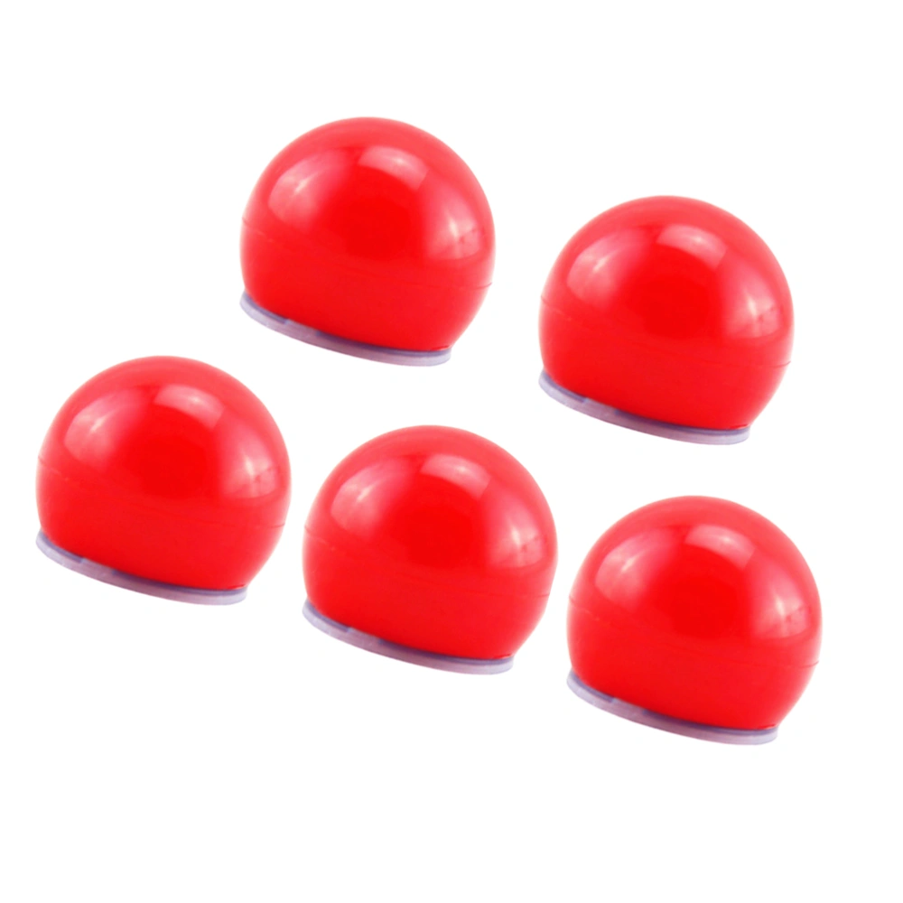 5pcs Flashing Red Nose Clown Nose Luminous Nose Dress-Up Props Stage Props for Christmas Halloween Party Costume Balls