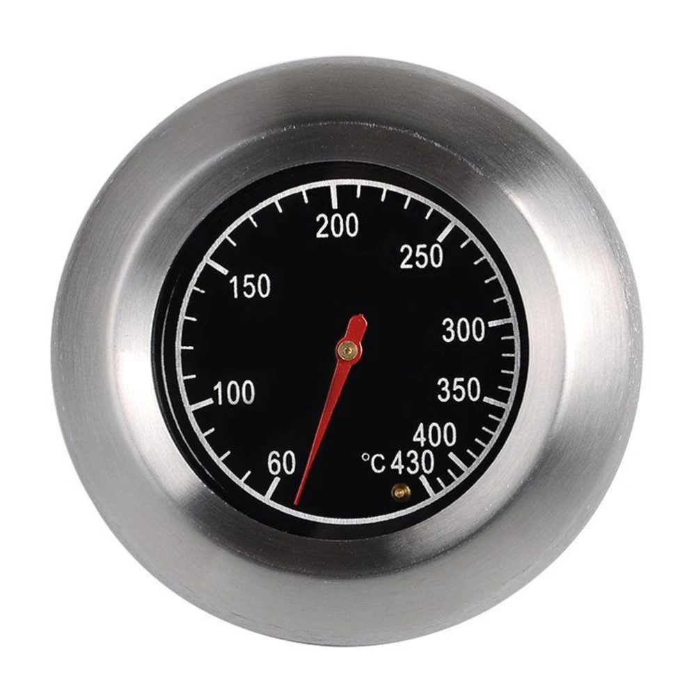 7.6cm Outdoor Stainless Steel BBQ Oven Thermometer Temp Gauge Oval Shaped BBQ Thermometer Controller Outdoor