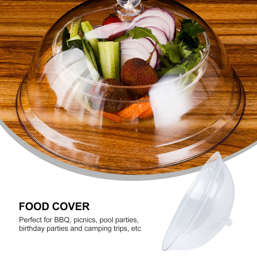 1pc PC Acrylic Food Cover Tent Transparent Dust Cover Round Shape Pastry Cover (10 Inches)