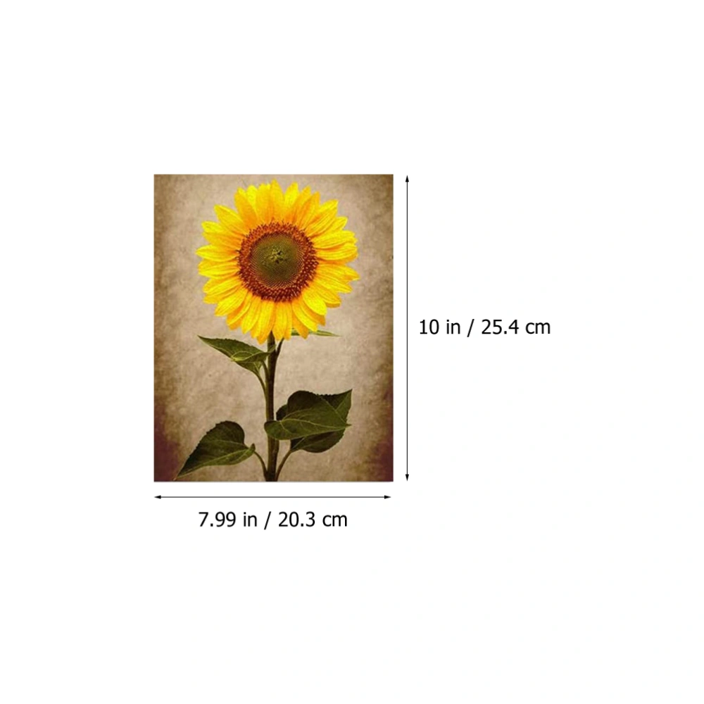 3Pcs Decorative Wall Painting Pendant Creative Sunflower Pattern Mural Decor