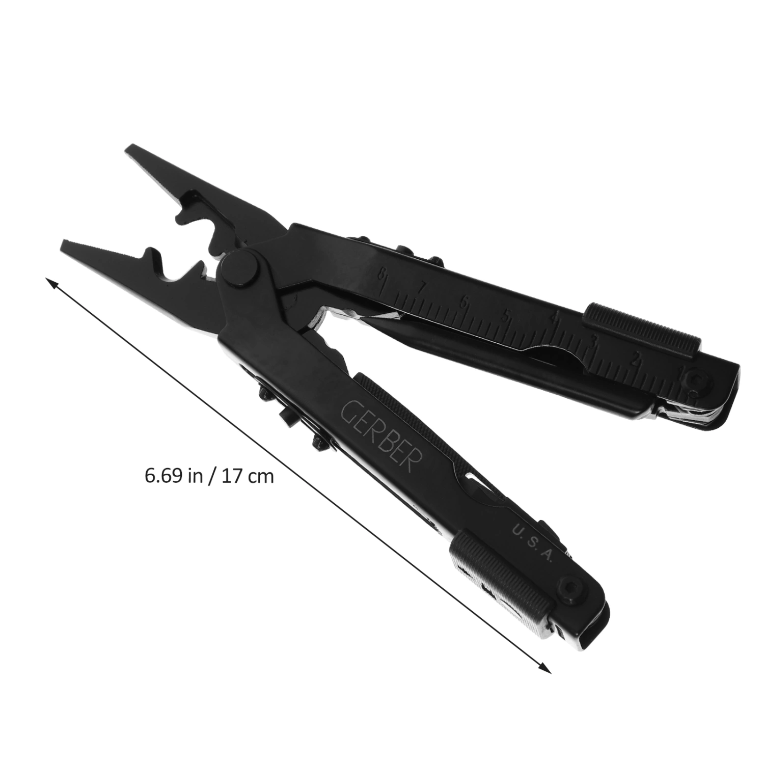 Multi-Tool Pliers 11 Tools Multifunctional Folding Pliers Outdoor Survival Accessory (Black)