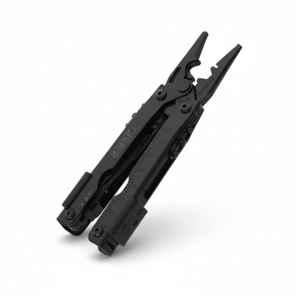Multi-Tool Pliers 11 Tools Multifunctional Folding Pliers Outdoor Survival Accessory (Black)