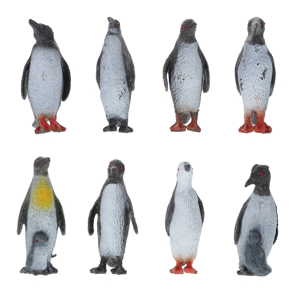 8pcs Plastic Ocean Animal Penguin Figure Model Preschool Kids Playthings