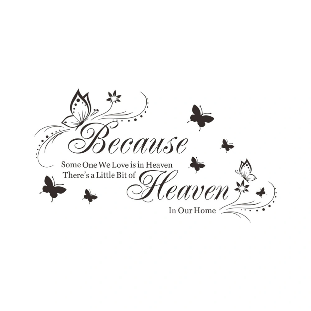 Because Someone We Love Is In Heaven Removable Art Murals Wall Stickers Decals for Living Room Bedroom Bathroom Decoration