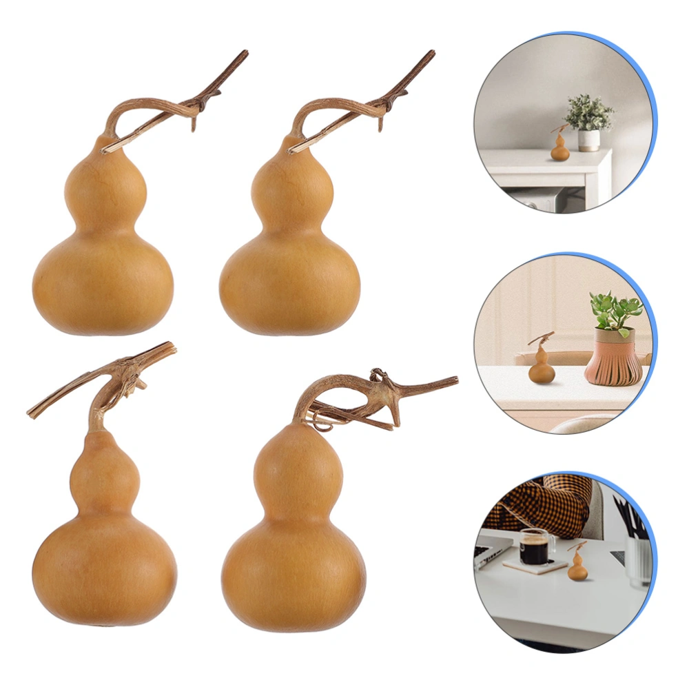 4Pcs Natural Gourd Shape Ornament Decorative Gourd Festival Birthday Gift