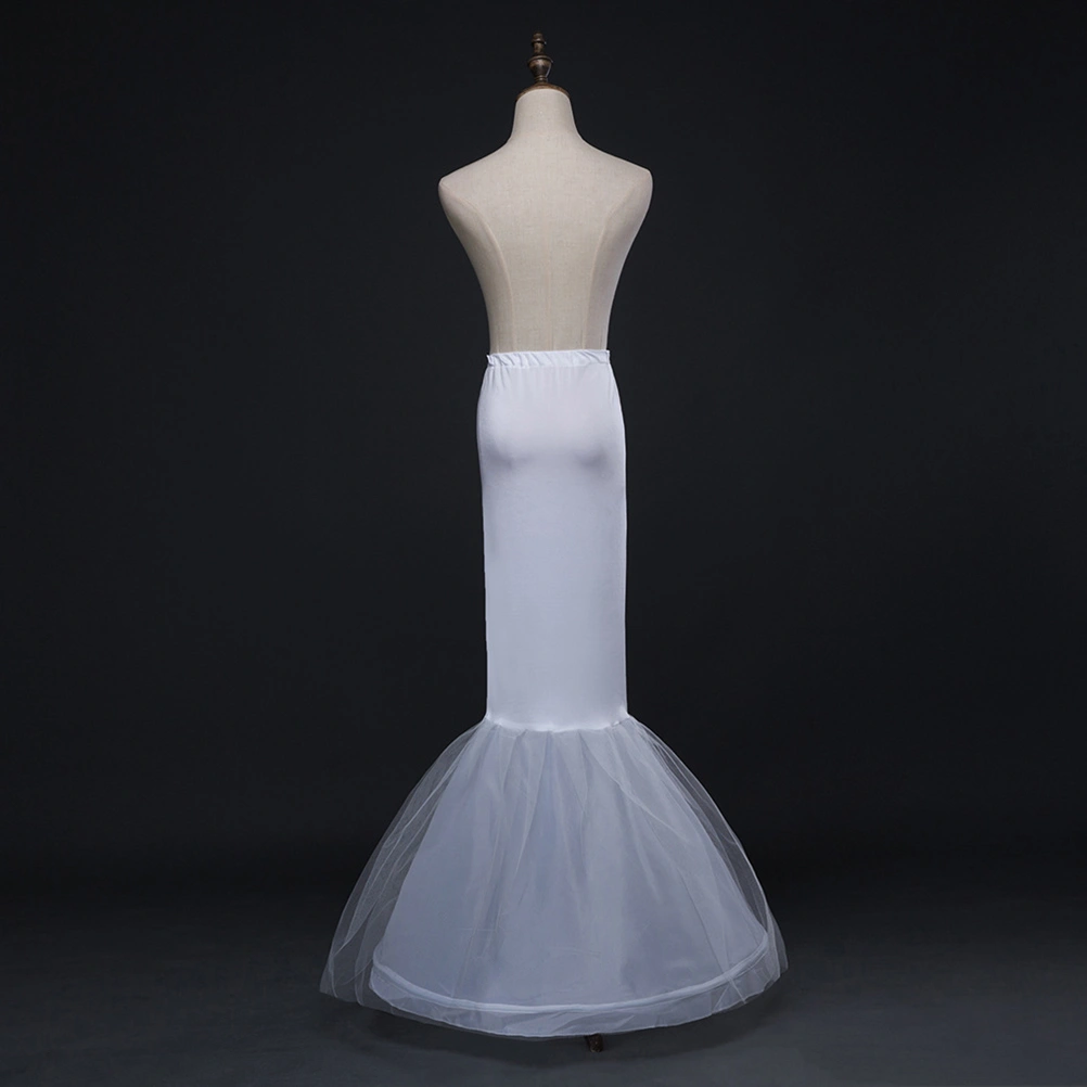 White Fishtail Mermaid Wedding Dress Bridal Petticoat Slips Underskirt(White, Free Size)
