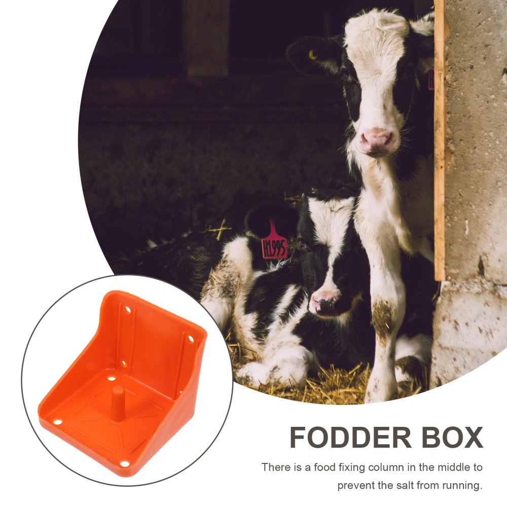 1Pc Cattle Sheep Food Bowl Farm Livestock Salt Block Feeding Box Thickened Block Box