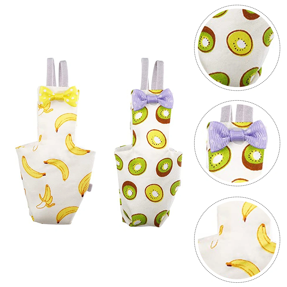 2Pcs Lovely Bird Diapers Breathable Parrot Nappy Pet Flying Clothes Supplies