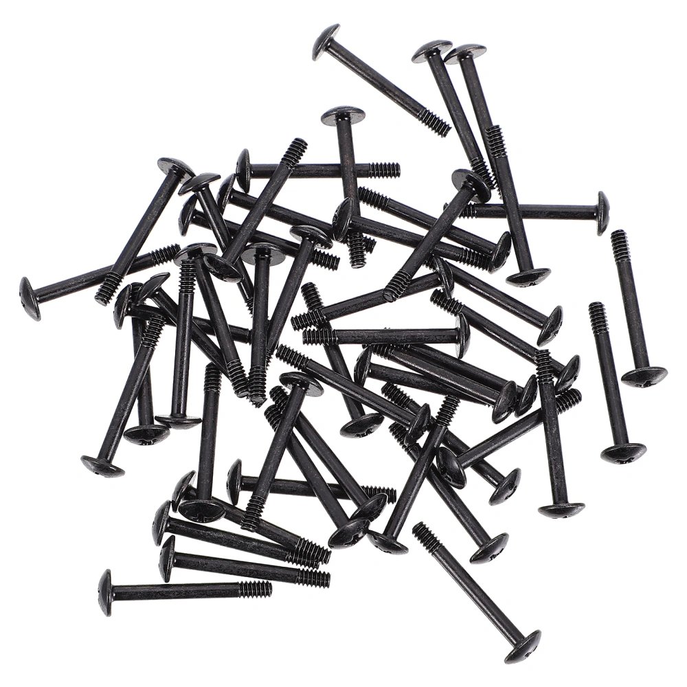 50pcs Computer Case Fan Screw Round Head Tapping Screw 30mm Long Screws