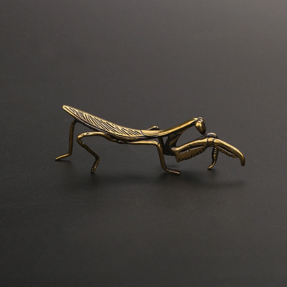 1Pc Simulation Mantis Statues Brass Mantis Sculpture Desktop Decoration