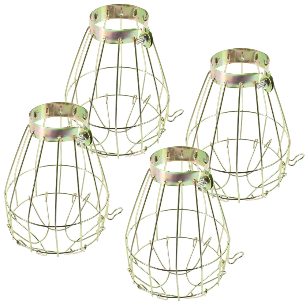 4pcs Metal Lamp Bulb Guard Clamp Vintage Light Cage Hanging Industrial Lamp Covers Pendant Decor for Home Bar