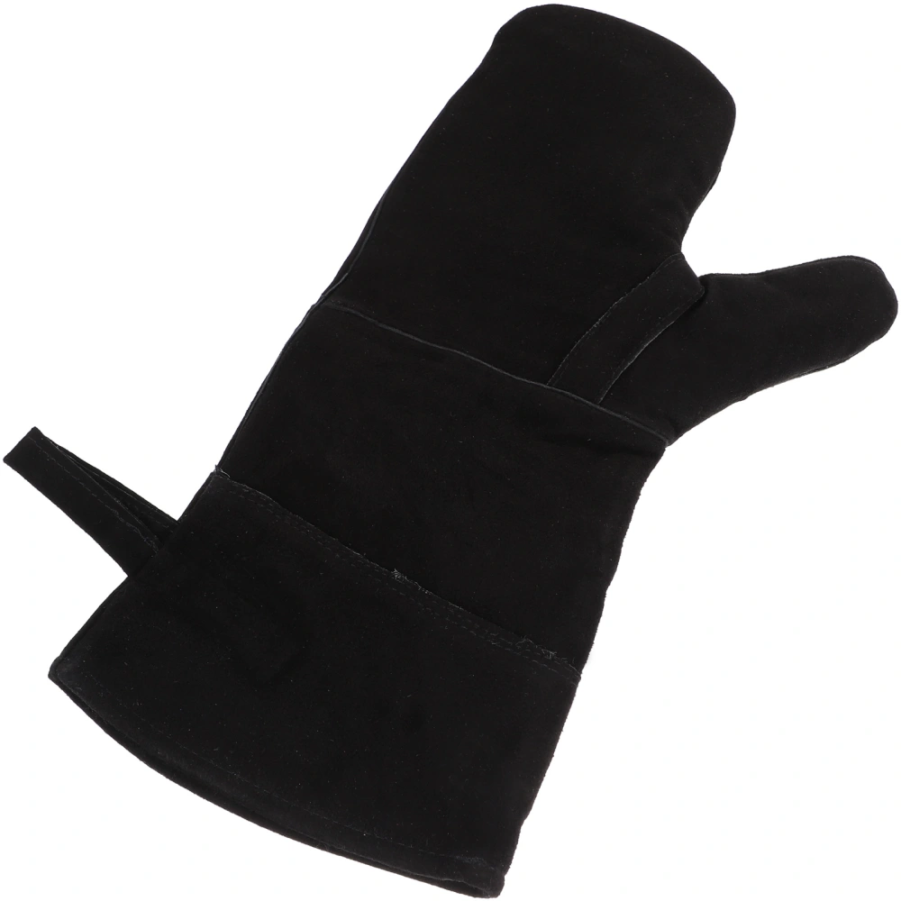 Heat Fire Resistant Gloves Leather Perfect for Fireplace Stove Oven Grill Welding BBQ Pot Holder