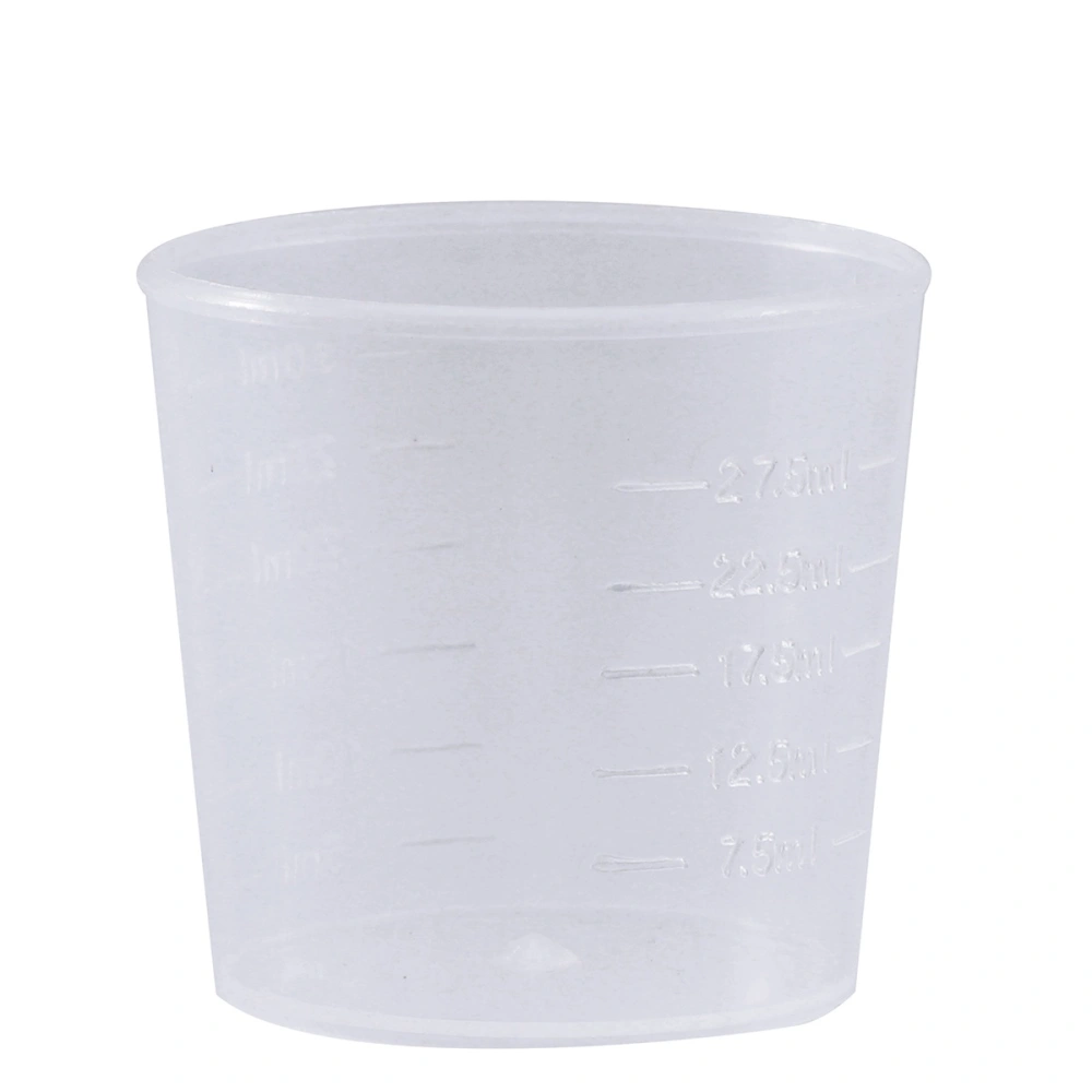 50pcs 30ml Plastic Graduated Cups Measuring Scale Cups Transparent Liquid Container for Mixing Paint Stain Epoxy Resin