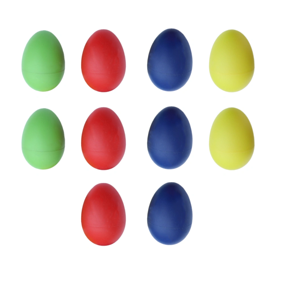 12pcs Funny Plastic Percussion Musical Egg Maracas Egg Shakers Child Kids Toys (Random Color)