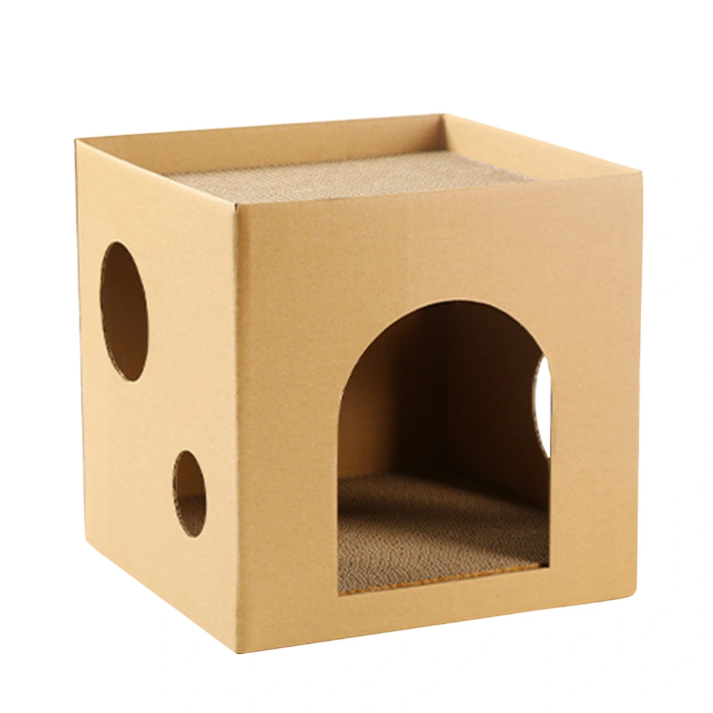 Cardboard Cat House Cat House and Scratcher Cat Scratching Board Kitten Toy