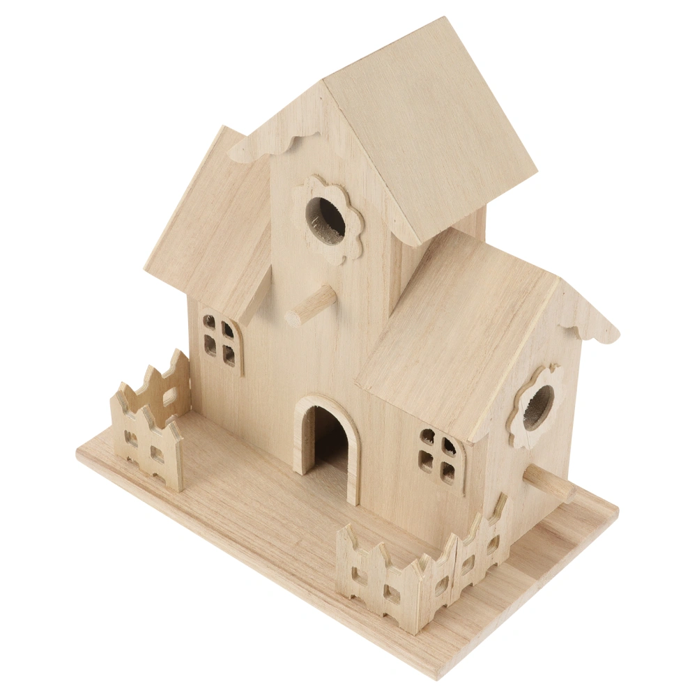 Wooden Bird House Pet Bird Nest Hanging Sleeping Nest Bird Nest Box Garden Decor