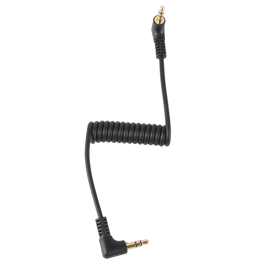 3.5mm Jack Elbow Male to Male Stereo Headphone Car Aux Audio Extension Cable