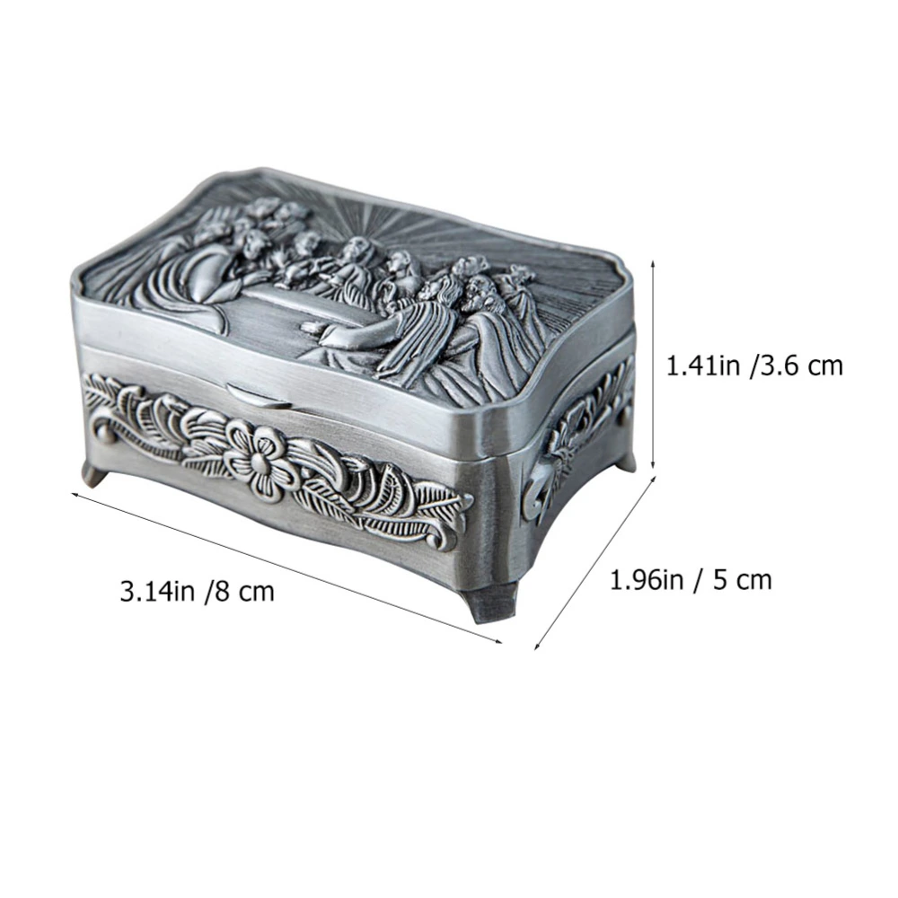 Desktop Jewelry Container Household Sundries Organizer Zinc Alloy Packaging Box