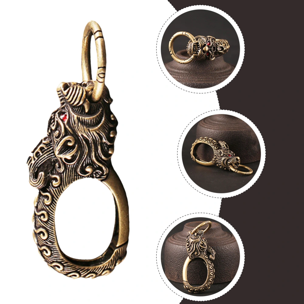 1Pc Portable Dragon Head Design Key Chains Household Car Keychain Chic Key Ring