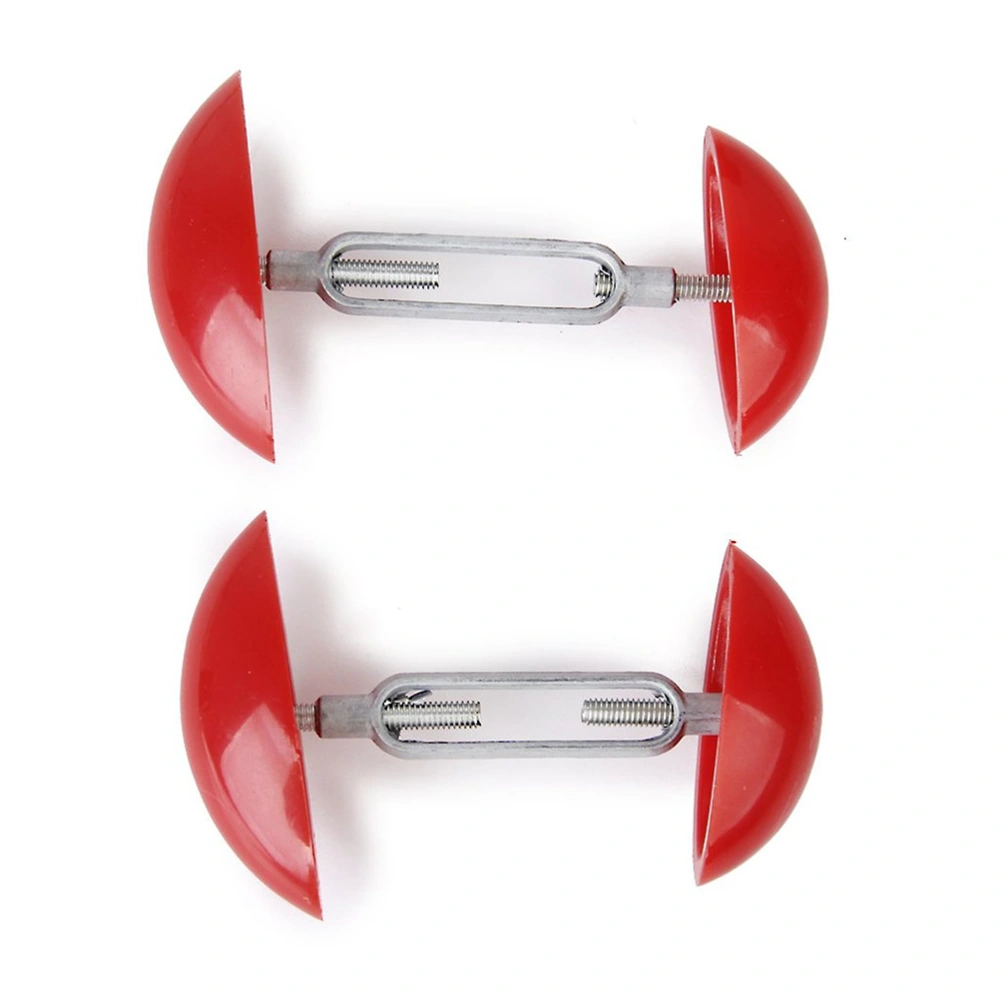 Pair of Mini Adjustable Shoe Stretchers Shapers Width Extenders (Red)