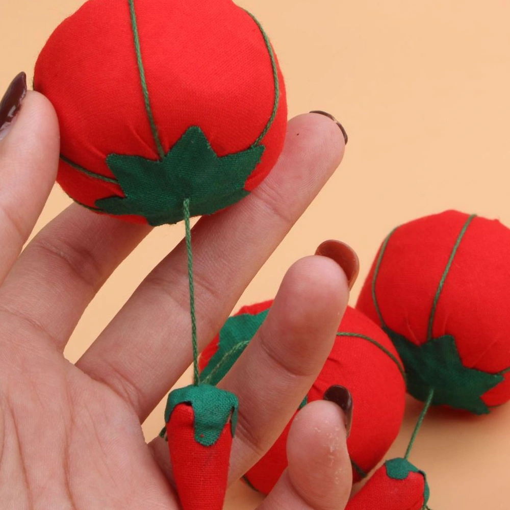 10Pcs Tomato Shaped Needle Pin Cushion DIY Handcraft Tool for Stitch Sewing