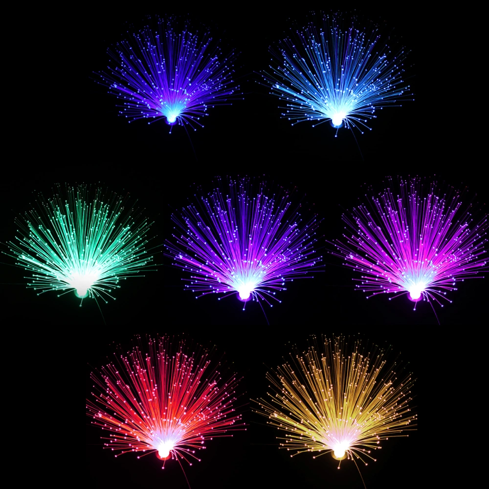 LEDMOMO Colorful LED Color Changing Fiber Optic Light Battery-operated LED Fiber Lamp for Wedding Christmas Party Holiday Home Decoration