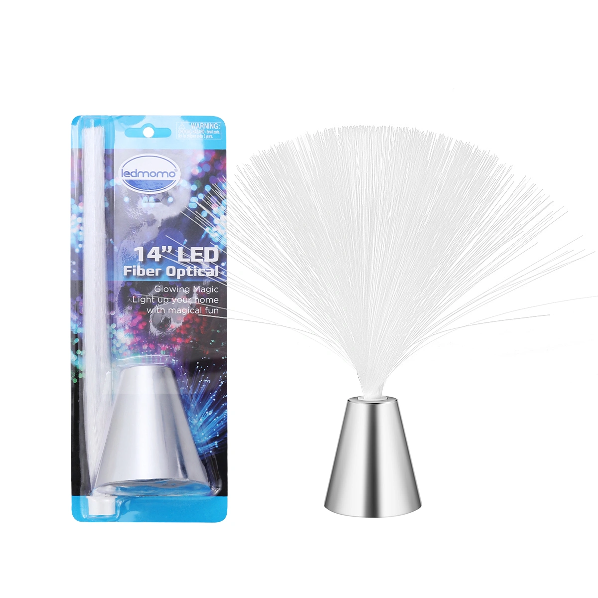 LEDMOMO Colorful LED Color Changing Fiber Optic Light Battery-operated LED Fiber Lamp for Wedding Christmas Party Holiday Home Decoration