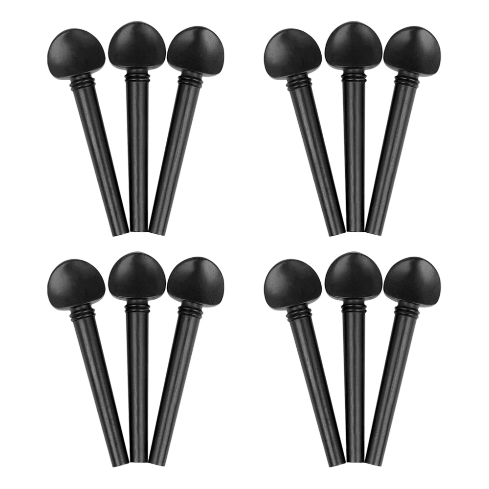 12pcs Ebony Crafts Tuning Pegs Replacement Oud Parts Fittings Peg Accessories