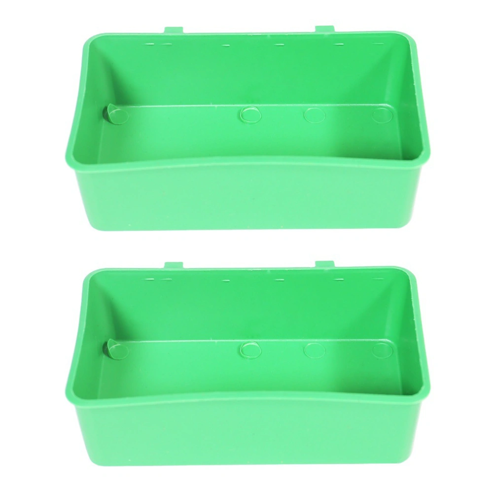 2pcs Parrot Bathing Tub Brid Washing Box Pet Bird Bathtub Supply (Green)