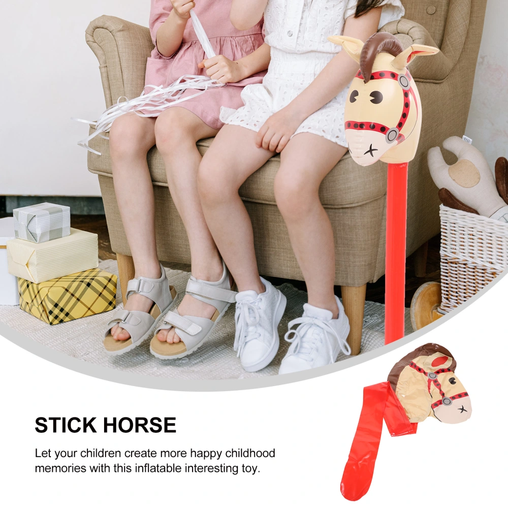 3Pcs Inflatable Horse Inflatable Stick Themed Birthday Party Christmas Party Supplies