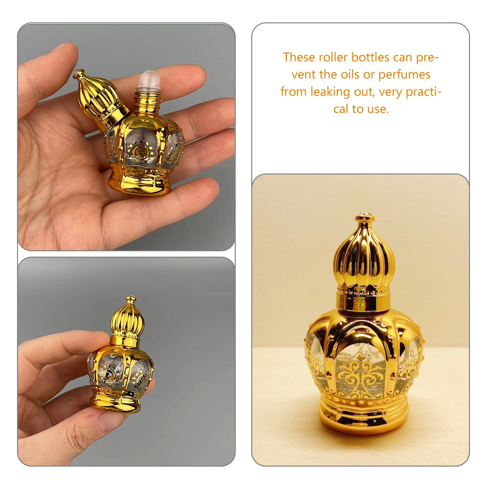 2Pcs Essential Oil Bottles Perfume Roller Bottles Empty Roll On Glass Bottles(15ml)