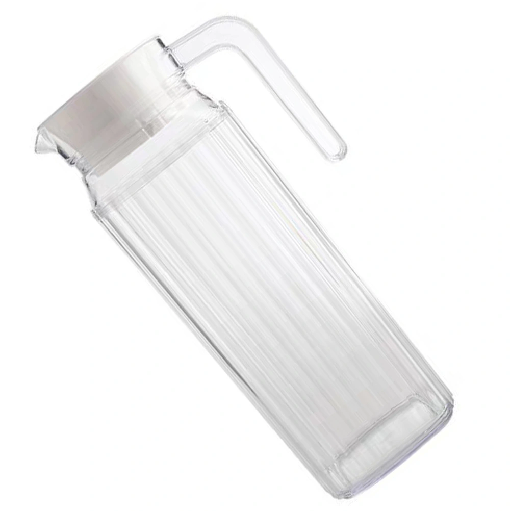 1pc 1.1L Transparent Stripe Design Cold Water Bottle Hot Cold Water Bottle