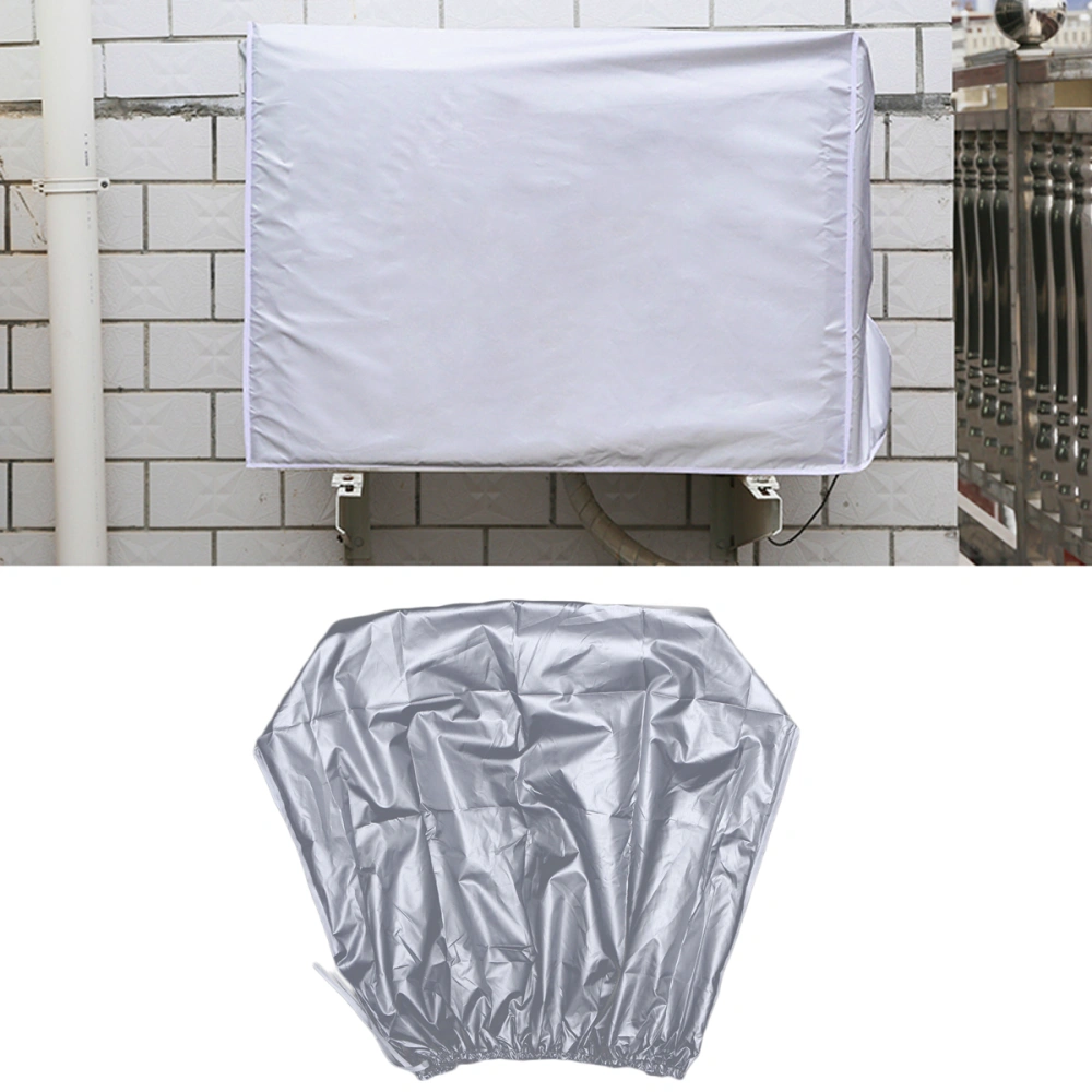 Air Conditioner Cover Waterproof Dustproof Sunscreen Outdoor Air Conditioning Protector Silver Fabric Shield