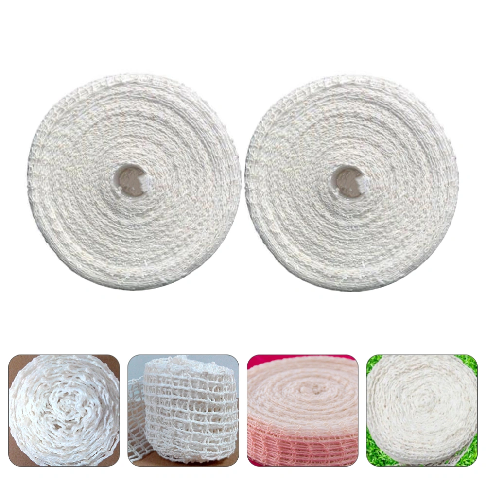 2Pcs Meat Netting Roll Cotton Ham Sock Elastic Meat Netting Sausage Net