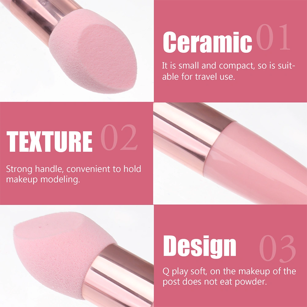 2 Sets of Wet Dry Professional Makeup Sponges Portable Makeup Pens Cosmetic Tools