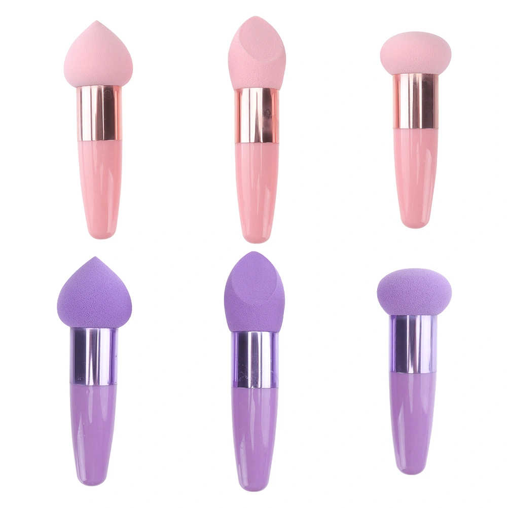 2 Sets of Wet Dry Professional Makeup Sponges Portable Makeup Pens Cosmetic Tools