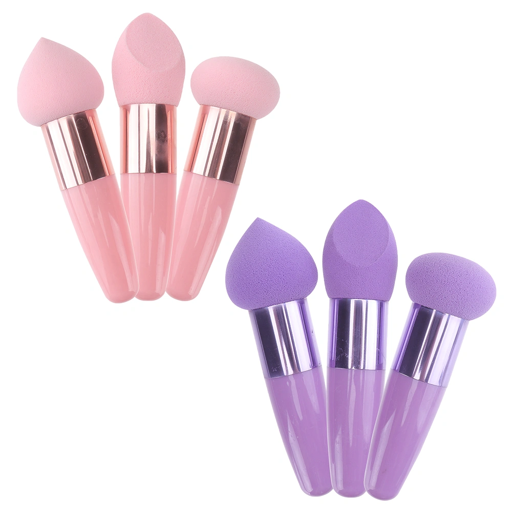 2 Sets of Wet Dry Professional Makeup Sponges Portable Makeup Pens Cosmetic Tools