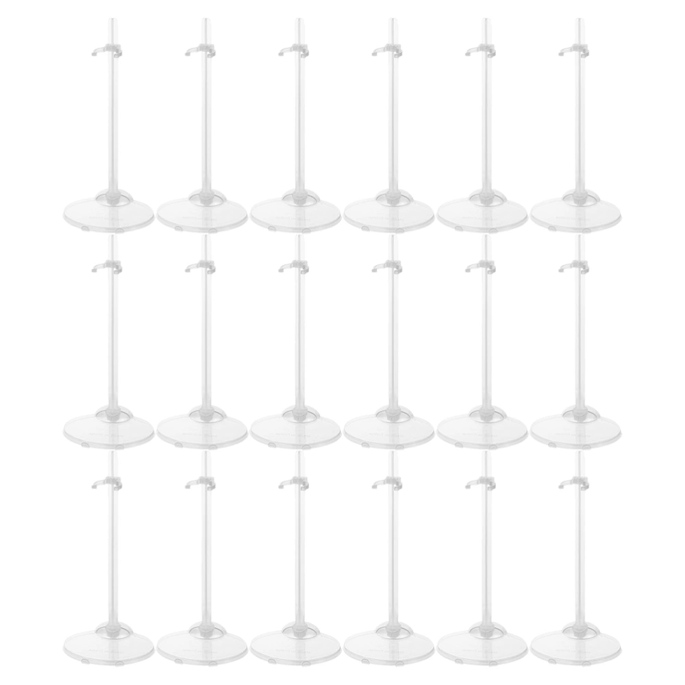 18Pcs Holding Stands Doll Supports Display Racks Transparent Racks (Transparent)