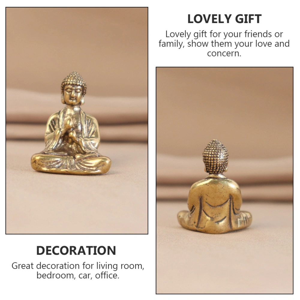 3Pcs Mini Retro Style Buddhist Statues Decors Desktop Mini Buddha Adornments