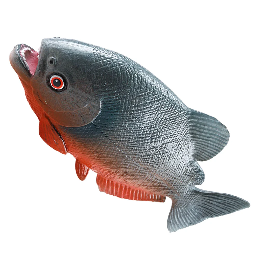 Solid Simulation Piranha Toy South America River Plastic Ferocious Fish Model