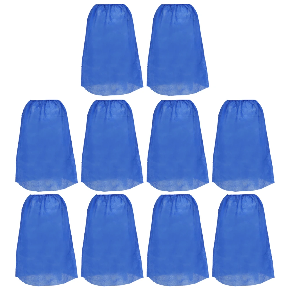 10Pcs Disposable Non-woven Fabric Bath Skirt Simple Beauty Shop Customer Skirt (Blue)