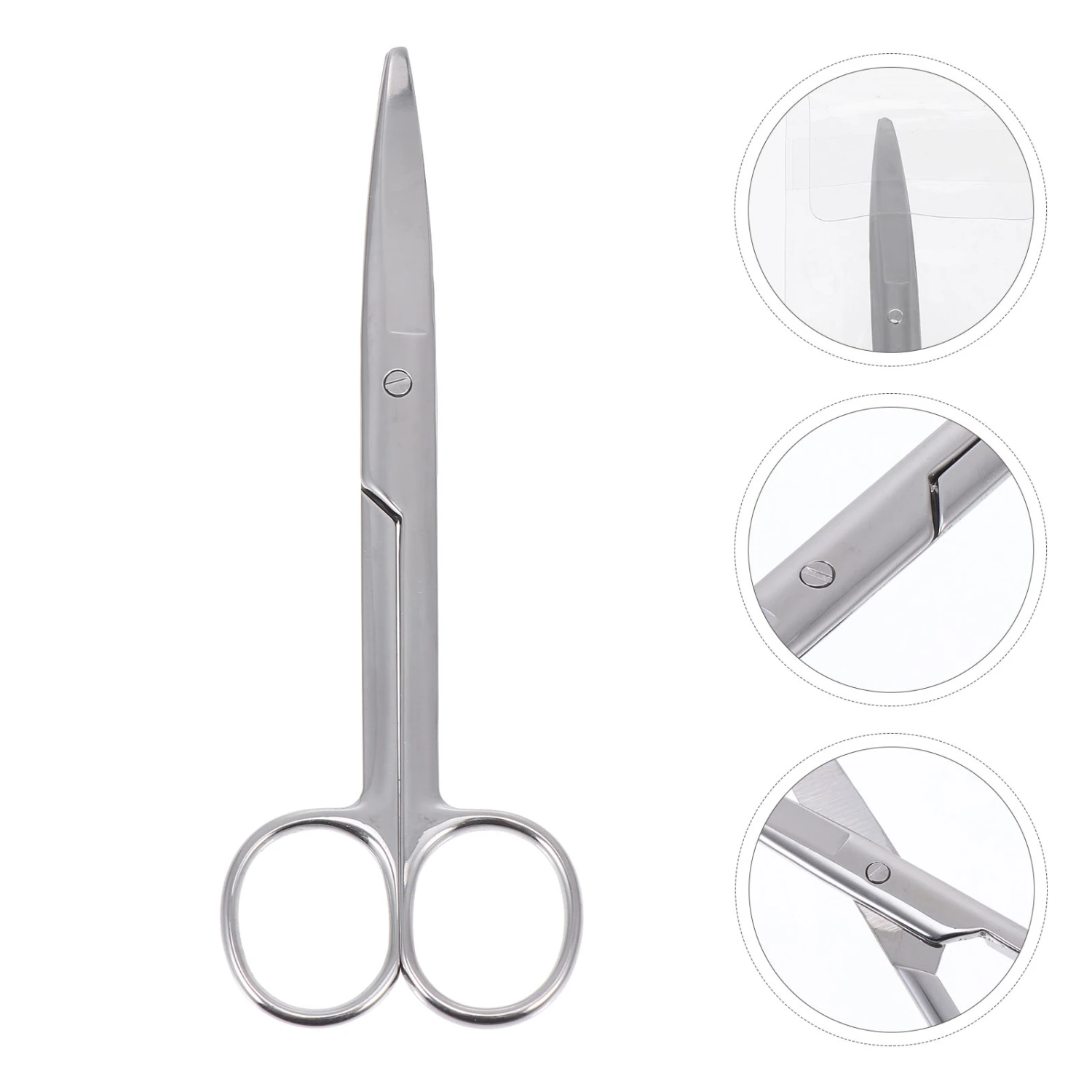 1Pc 14cm Stainless Steel Ostomy Scissors Practical Blunt Scissors (Silver)