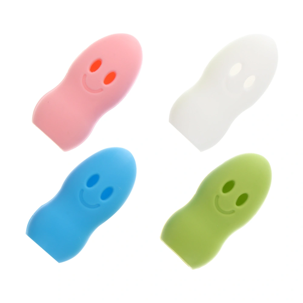 4pcs Cartoon Toothbrush Covers Portable Silicone Toothbrush Protective Case for Home Daily Travel Outdoor (Random Style)