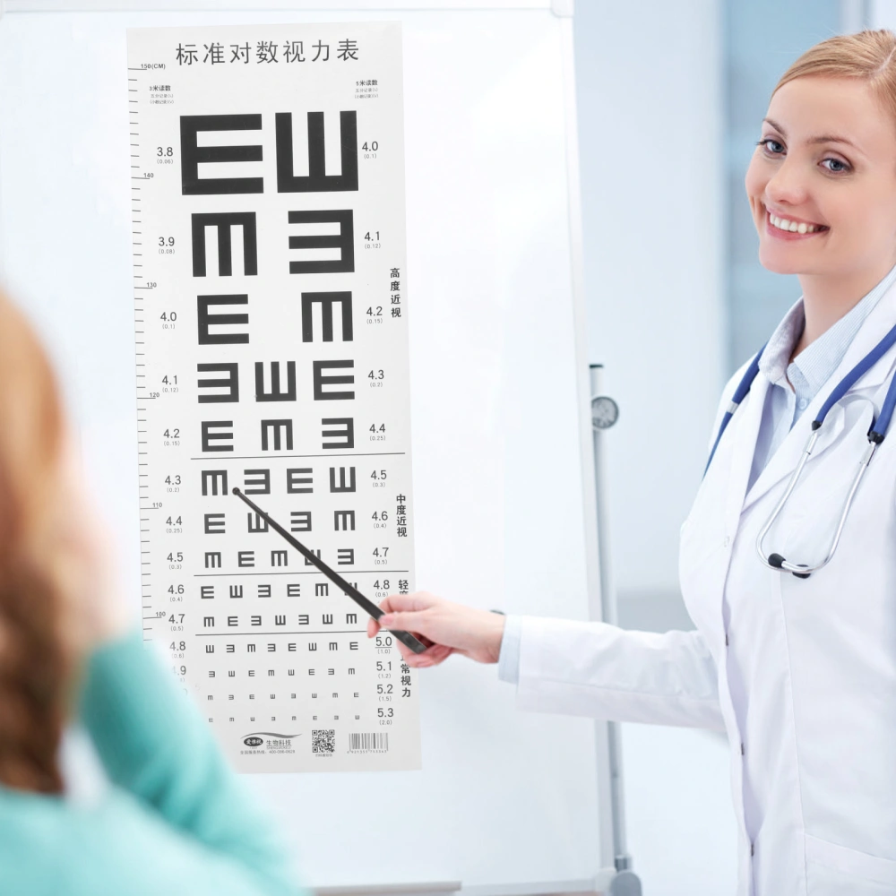 Eye Chart Standard Visual Testing Chart with Height Measure for Home Eye Exams (Random Style)