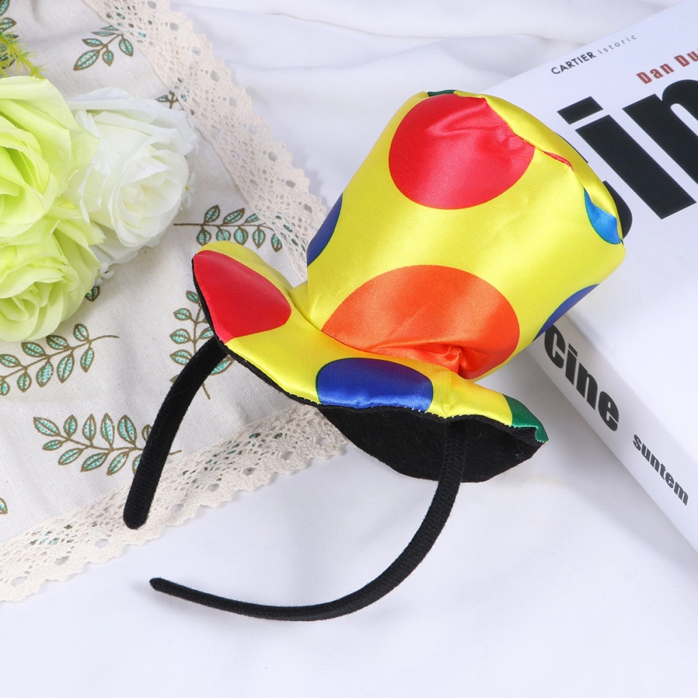 Jester Headband Clown Hat Headband Carnival Costume Funny Performance Props Clown Headdress for Adult Kid